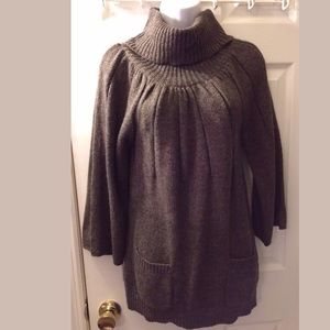 HARMONIC Turtleneck Brown Sweater Wool Blends Turtleneck Knit Cozy Winter